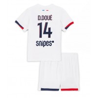 Stroje piłkarskie Paris Saint-Germain Desire Doue #14 Koszulka Wyjazdowej dla dzieci 2025-26 Krótki Rękaw (+ szorty)